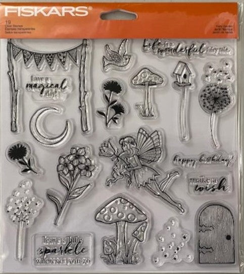 Fiskars 113570 Fairy Garden Clear Stamps (8" x 8")
