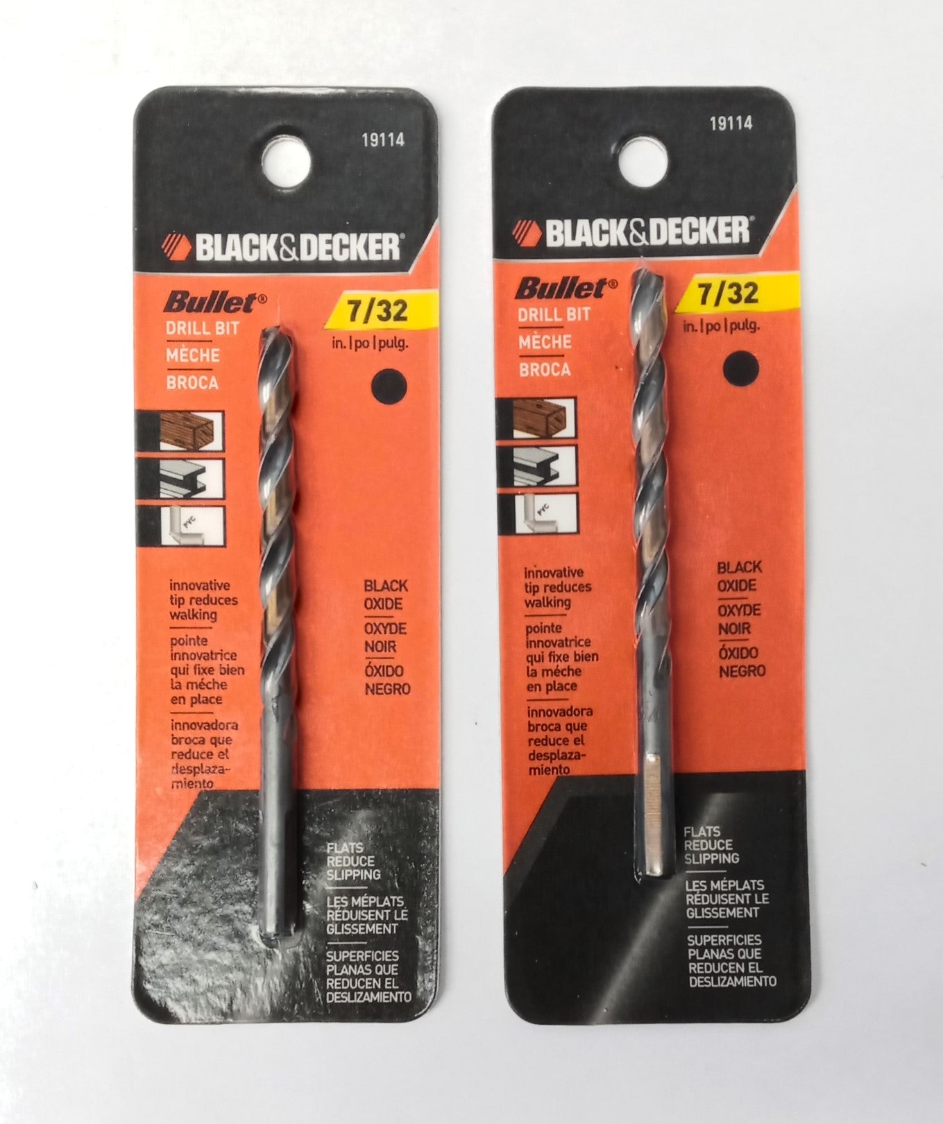 Black & Decker 19114 Black Oxide 7/32" Bullet Drill Bit 2pcs