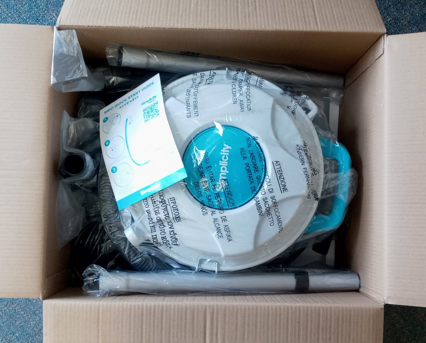 Simplicity Vacuum Brio Dry Canister Vacuum, Indoor Heavy Duty Vacuum Cleaner with Stainless Steel