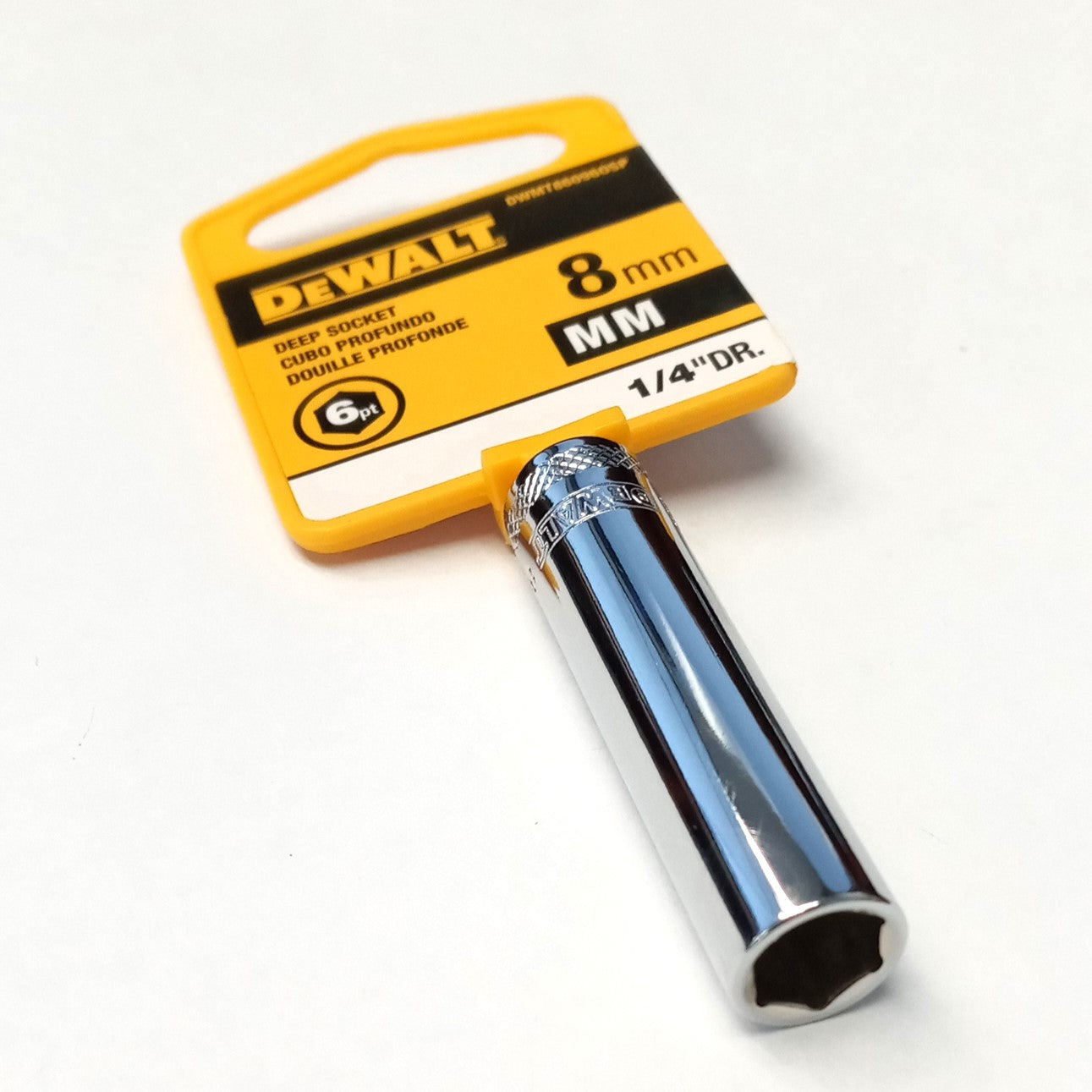 DeWalt 8mm Deep Socket 6 Point 1/4" Drive DWMT860960SP