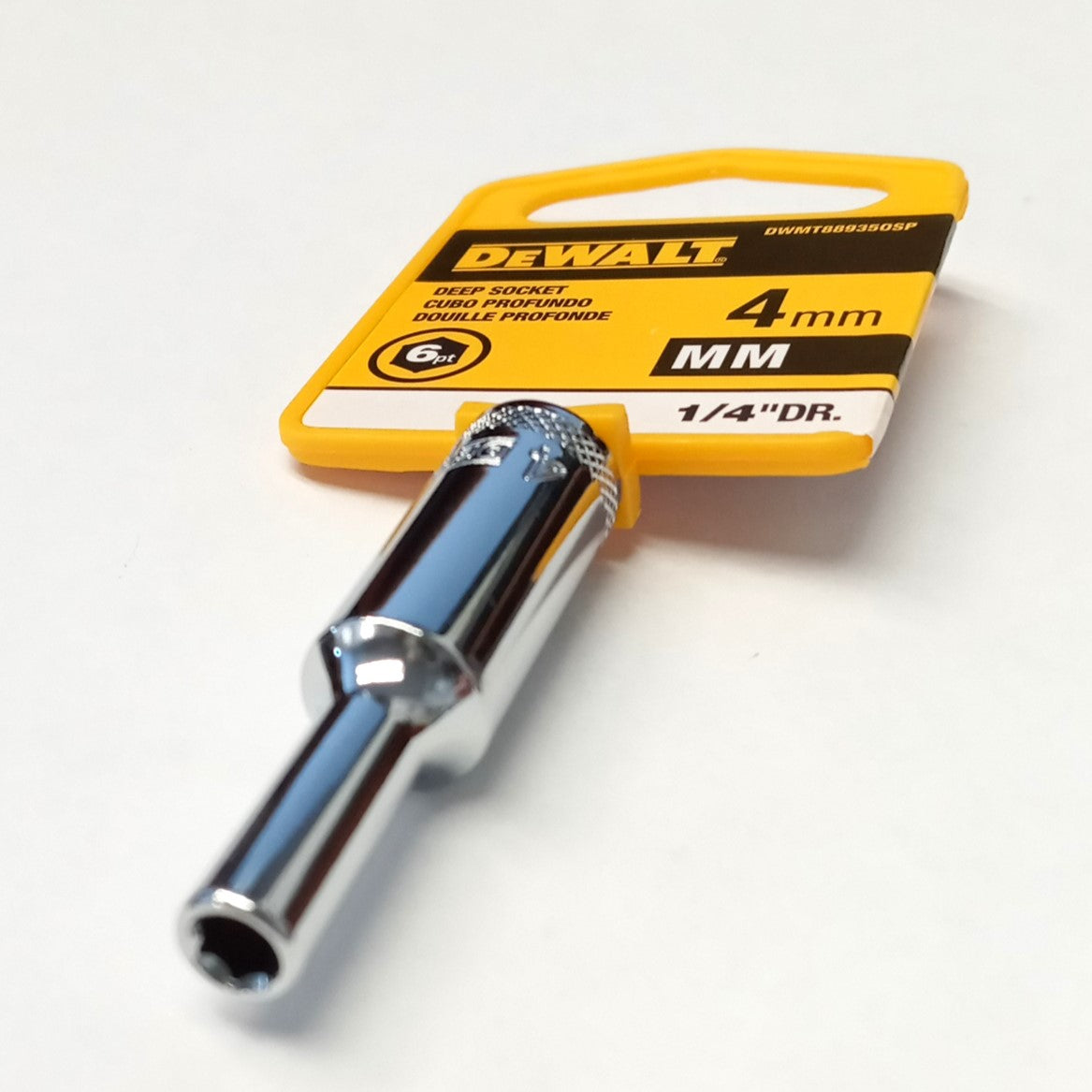 DeWalt 4mm Deep Socket 6 Point 1/4" Drive DWMT889350SP