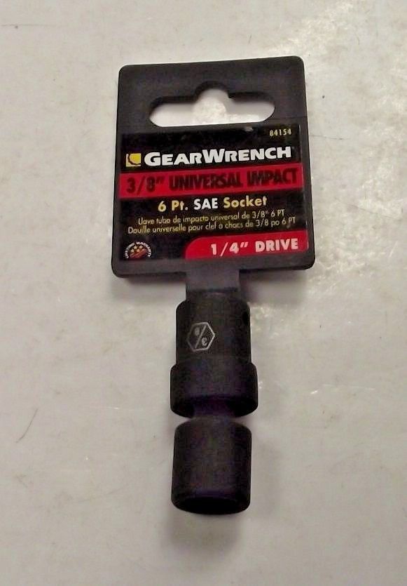 GearWrench 3/8" Universal Impact Socket 1/4" Drive 6pt 84154