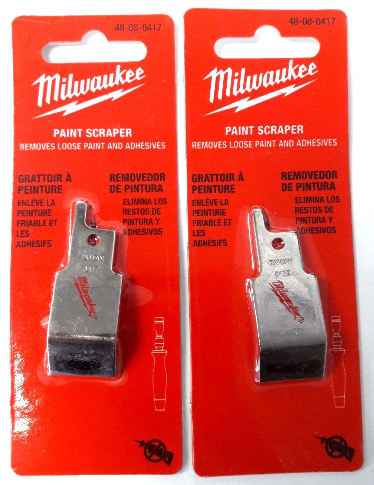 Milwaukee Paint Scraper 48-08-0417 For Job Saw Handle Only 2PCS