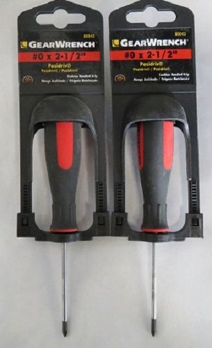 GearWrench 80043 #0 x 2-1/2" Phillips Pozidrive Screw Driver 2Pcs