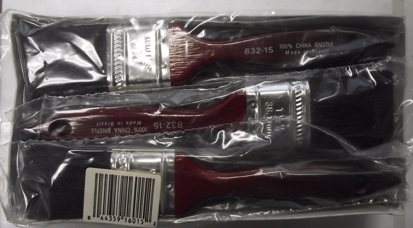 B.M.S. 832-15 100% China Bristle Paint Brush 1-1/2" 12pcs.