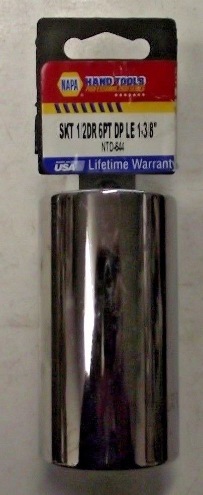 Napa 1-3/8" Deep Socket 1/2" Drive 6pt USA Made NTD-644