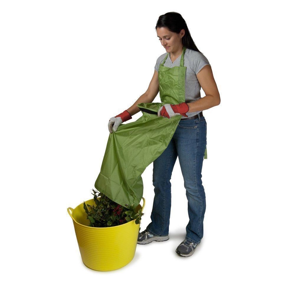Plastec Hands-Free Garden Apron Pouch Lawn Harvesting Bag Party Clean Up Harvest