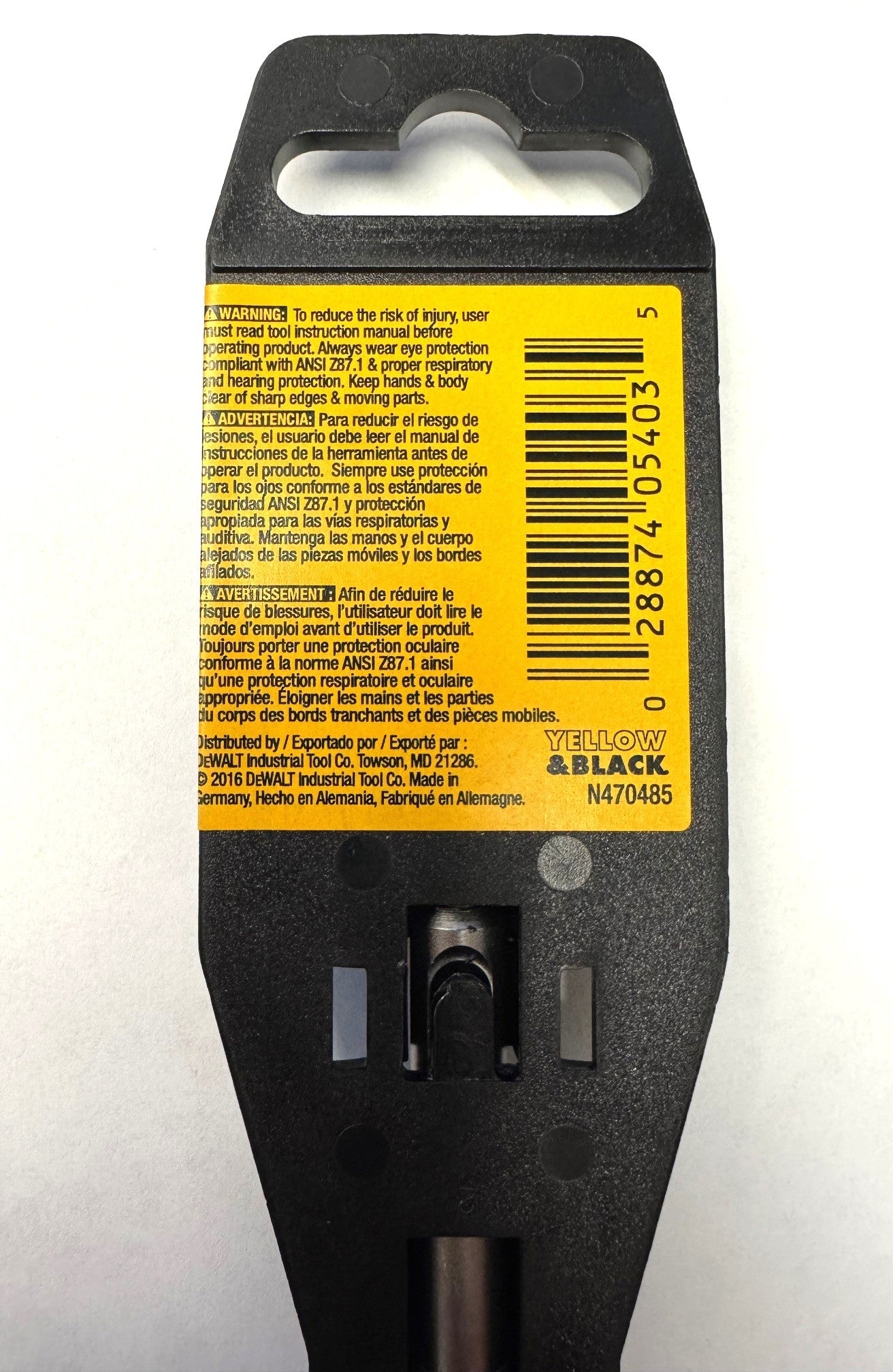 DeWalt 3/16" x 4-1/2" x 6-1/2" Rock Carbide SDS Plus Hammer Bit Germany DW5403