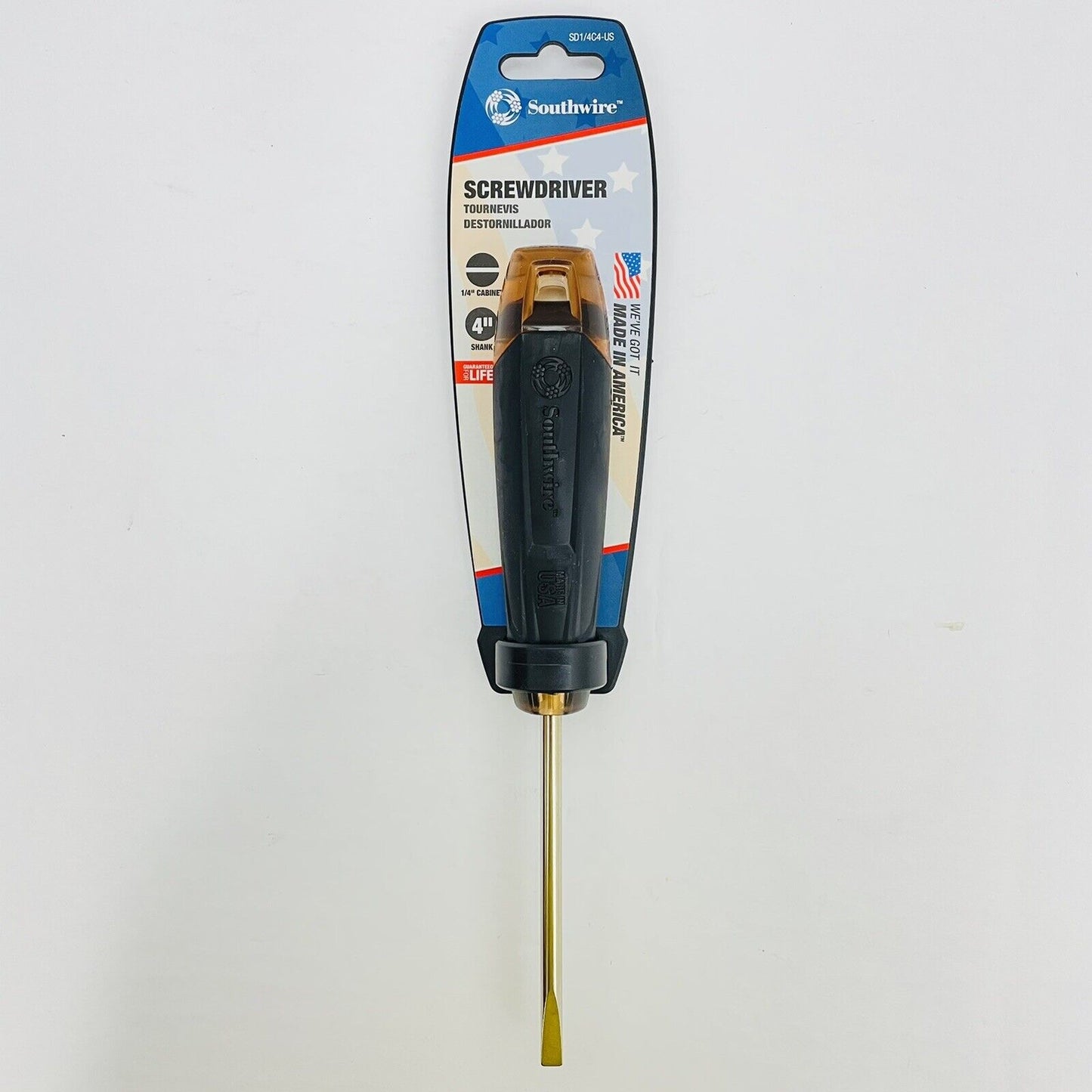 Southwire SD1/4C4-US 1/4” Cabinet Tip Screwdriver 4” Shank Made in USA