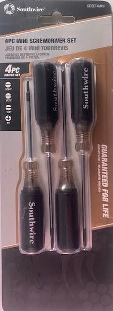 Southwire SDSET4MINI 4-Piece Mini Screwdriver Set