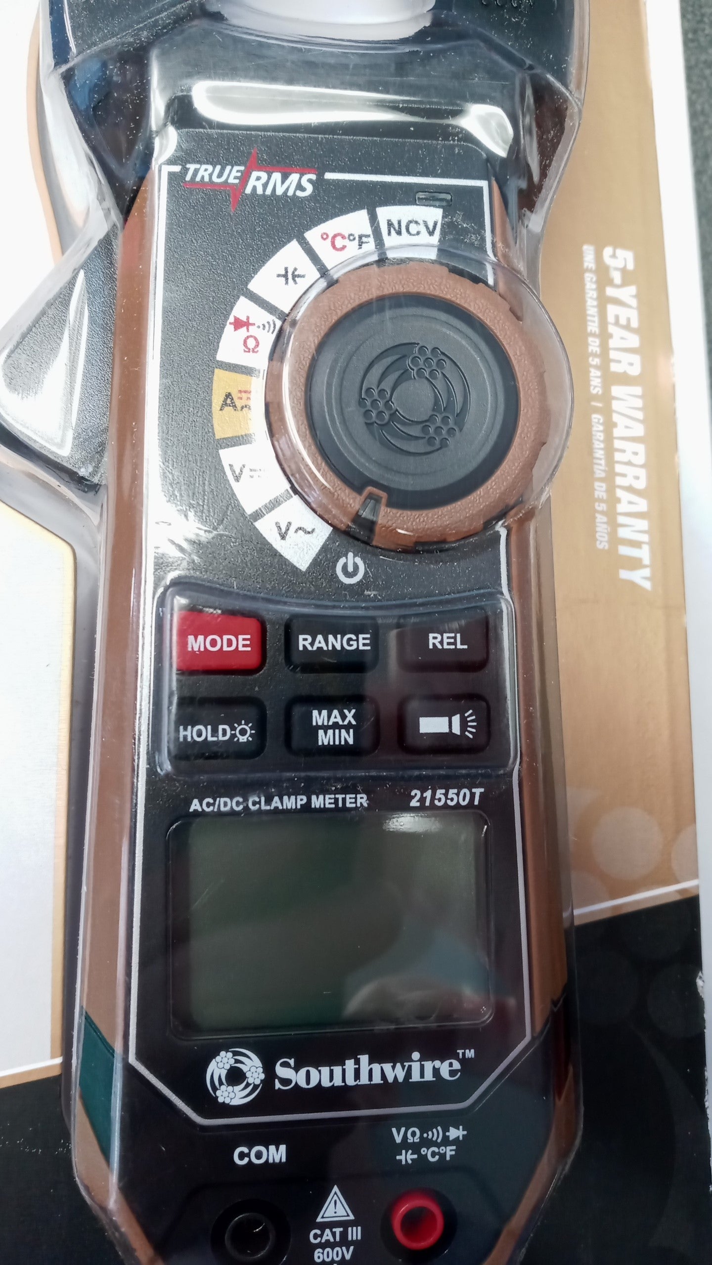 Southwire 21550T Professional Digital 600-Volt Clamp Meter True RMS