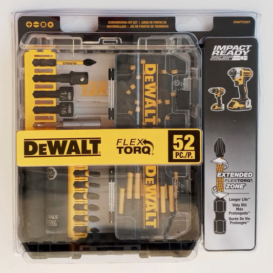Dewalt 52pc Flex Torq Impact Ready Drill Driver Accesories DWAFT52SET