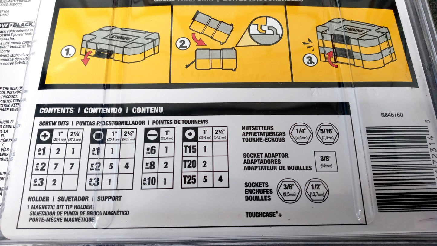 Dewalt 52pc Flex Torq Impact Ready Drill Driver Accesories DWAFT52SET