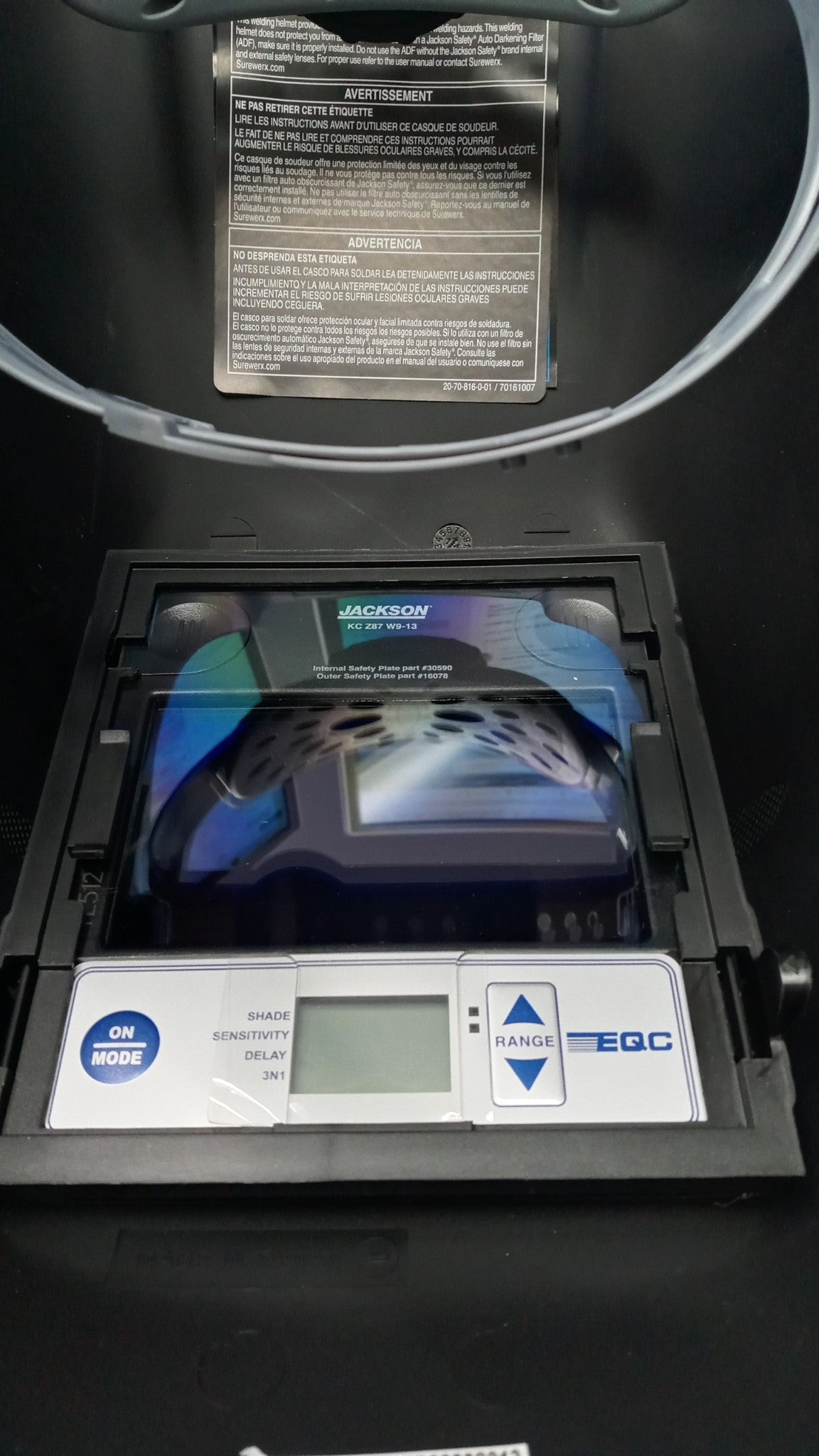 Jackson Safety 46152 Digital Variable ADF Welding Helmet - Arc Angel Fixed Front