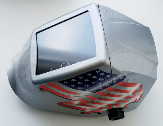 Jackson Safety H54-10SG Silver Welding Helmet With Flag