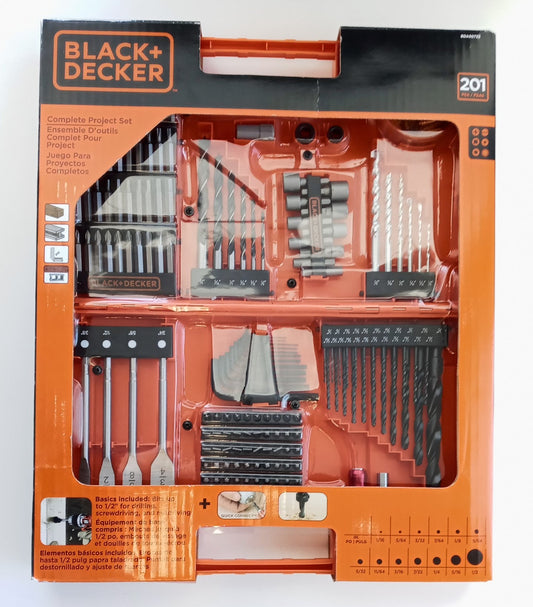 Black+Decker BDA90733 201pc Power Tool Accessory Set