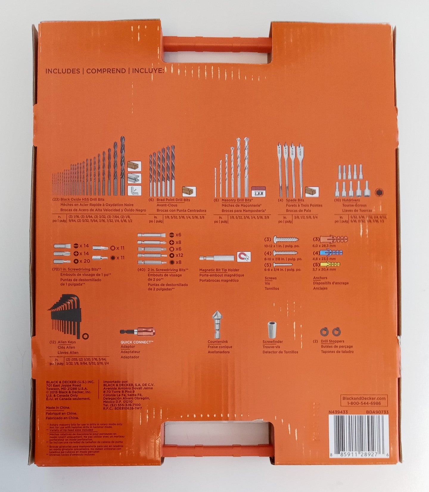Black+Decker BDA90733 201pc Power Tool Accessory Set