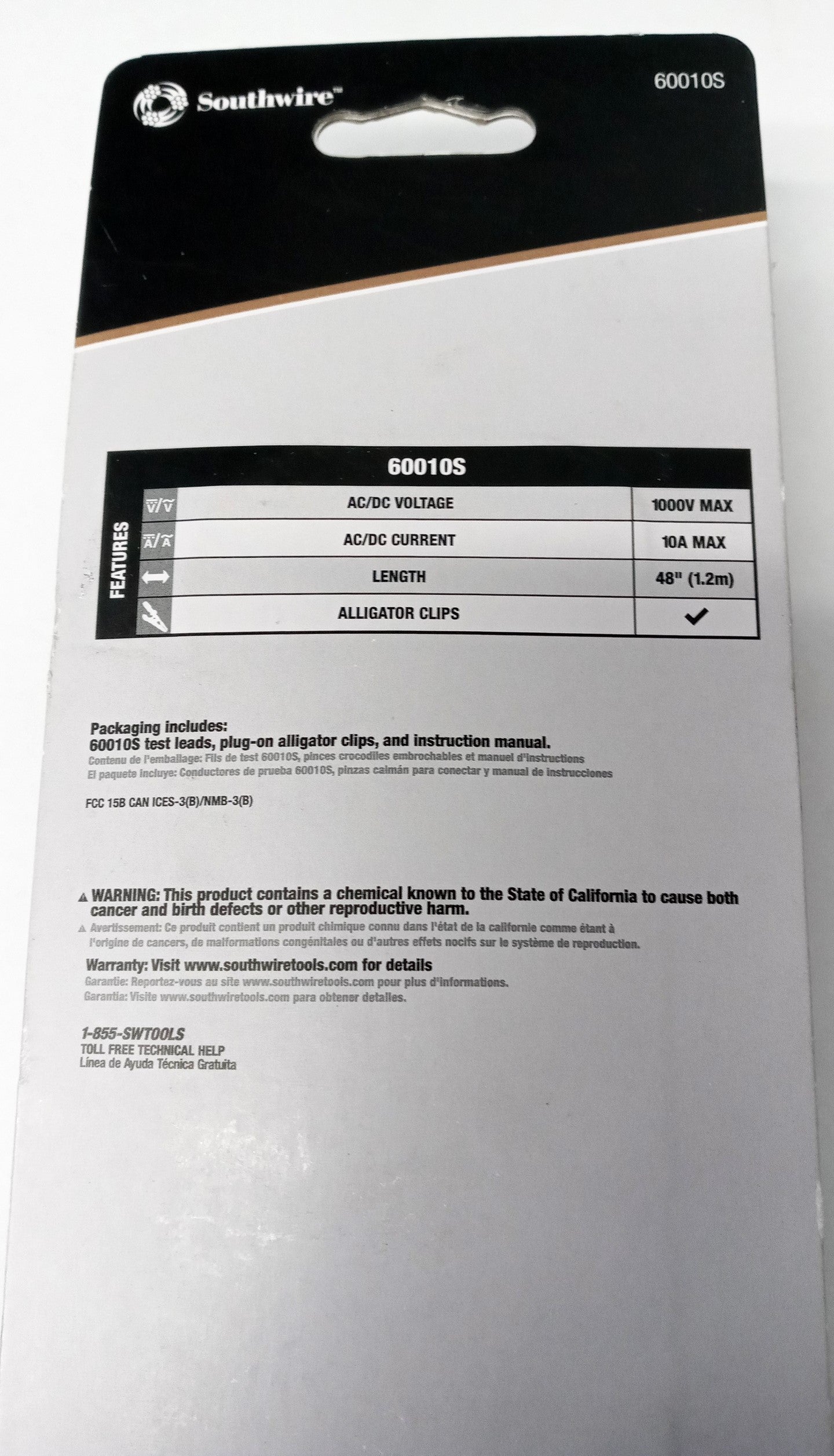 Southwire 60010S 39" Multimeter Voltage Test Leads w/ Alligator Clips