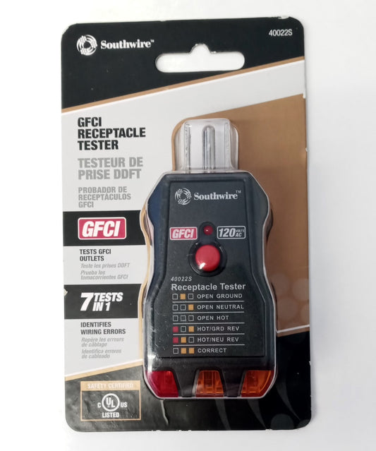 Southwire 40022S Analog 120-Volt GFCI Receptacle Tester