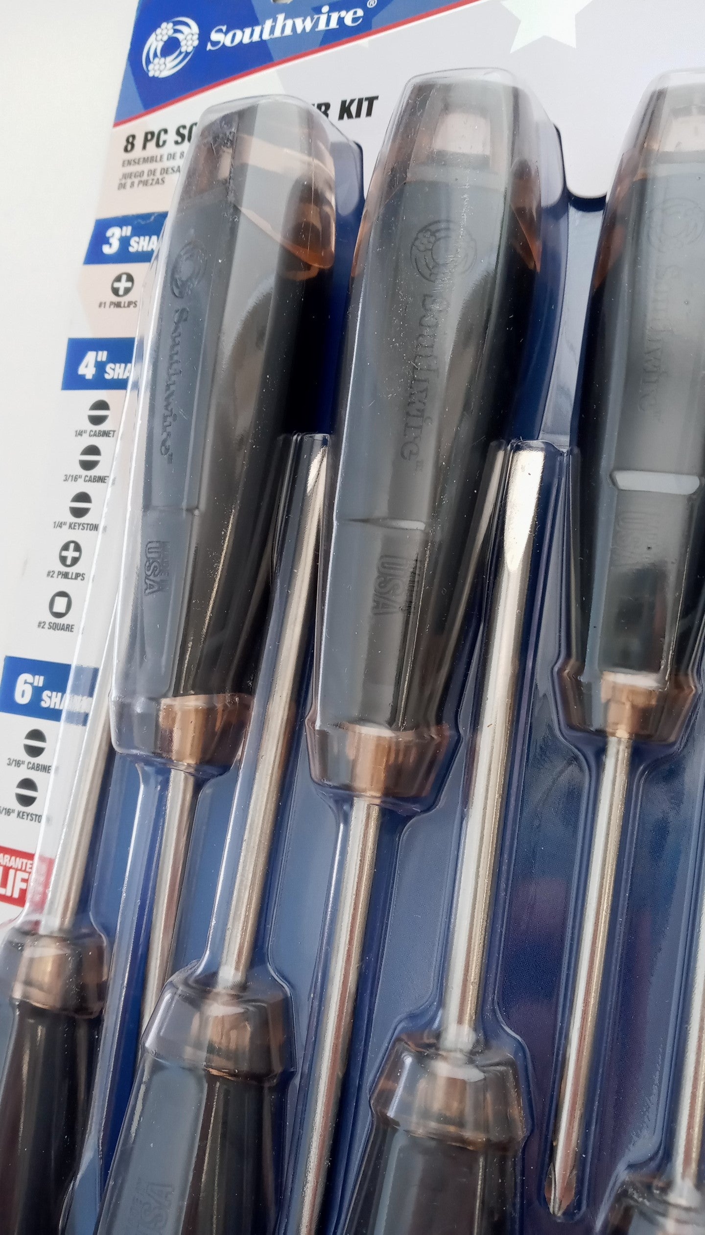 Southwire 8 Piece Screwdriver Set Cushion Grip USA SDSET8US