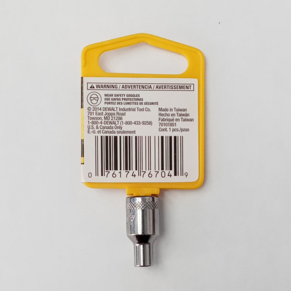 DeWalt 4mm Socket 6 Point 1/4" Drive DWMT861010SP