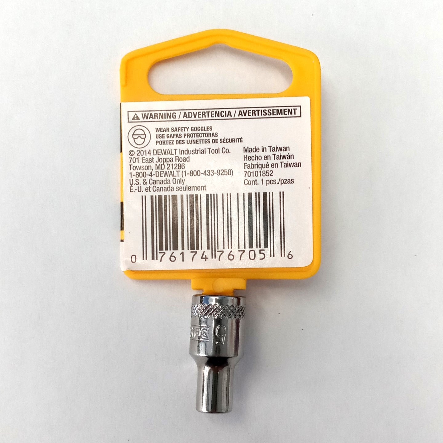 DeWalt 5mm Socket 6 Point 1/4" Drive DWMT861020SP