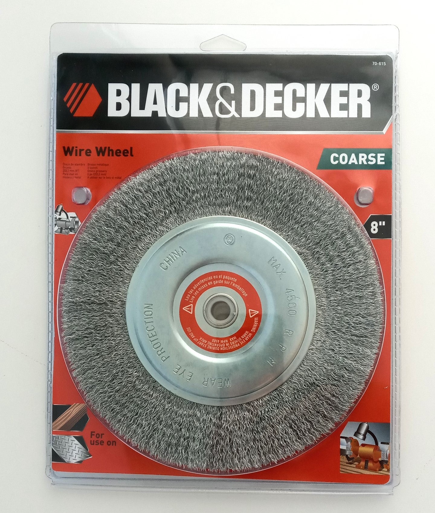 Black & Decker 70-615 8" Wire Wheel Coarse Bench Grinder