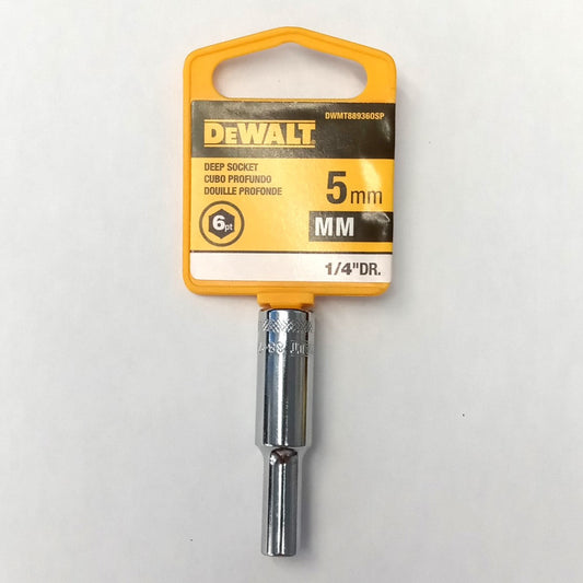 DeWalt 5mm Deep Socket 6-Point 1/4" Drive DWMT889360SP