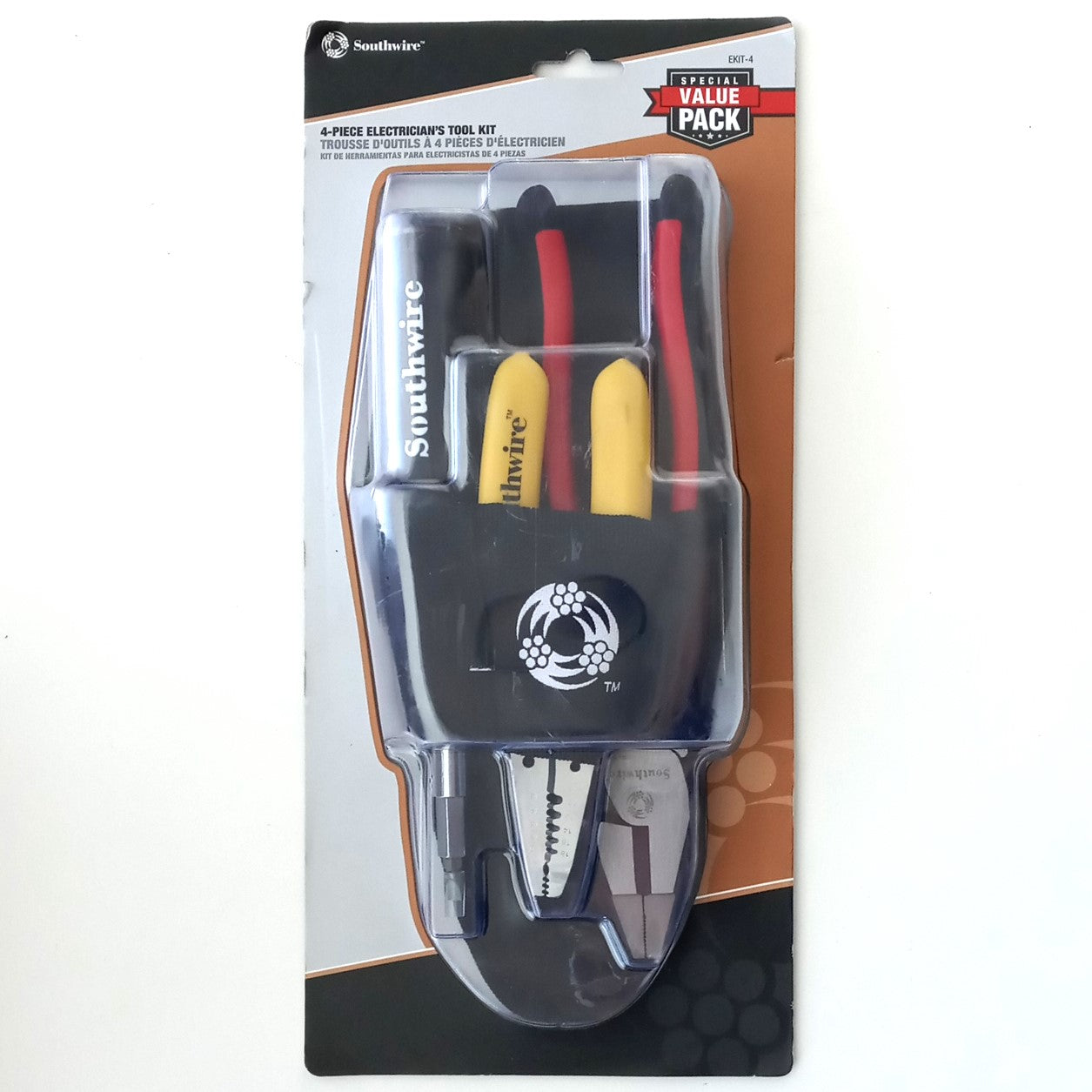 Southwire EKIT-4 4-Piece Electrician's Tool Kit With Nylon Carrying Pouch
