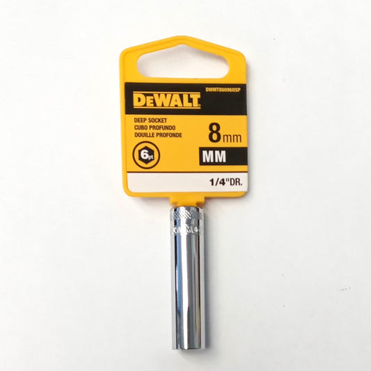 DeWalt 8mm Deep Socket 6 Point 1/4" Drive DWMT860960SP