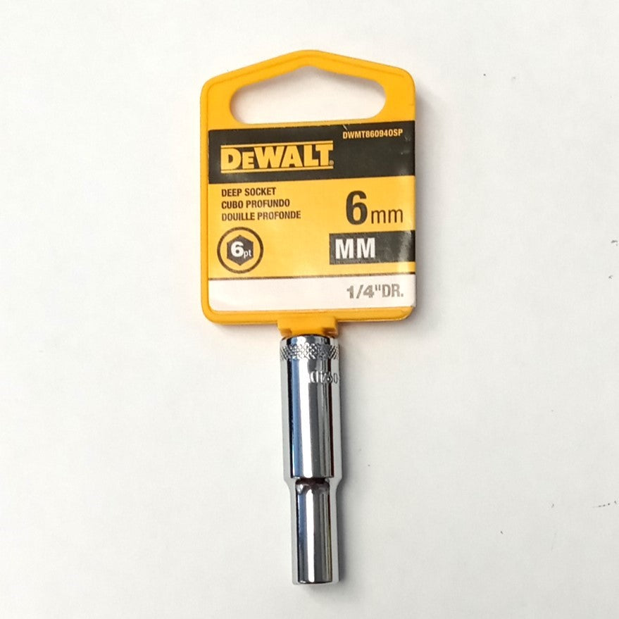DeWalt 6mm Deep Socket 6-Point 1/4" Drive DWMT860940SP