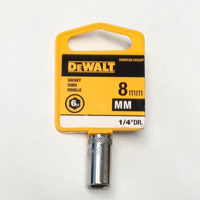 DeWalt 8mm Socket 6-Point 1/4" Drive DWMT861050SP