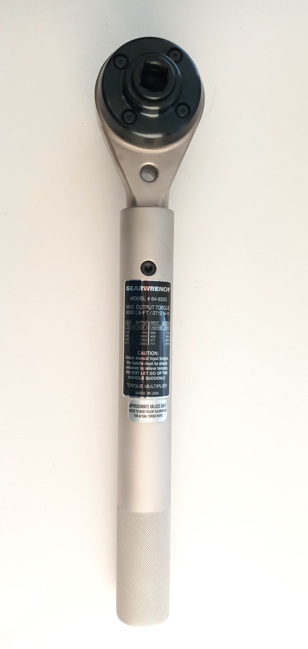 GearWrench 2000 Foot-Pound Torque Multiplier USA 64-833G