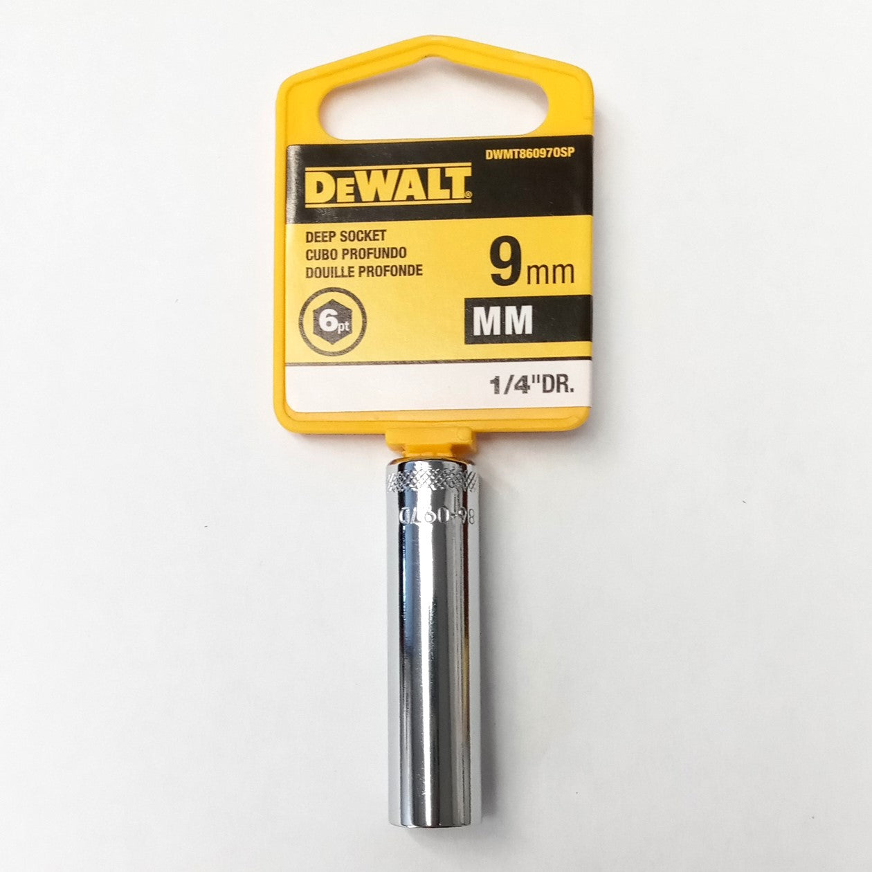 DeWalt 9mm Deep Socket 6-Point 1/4" Drive DWMT860970SP