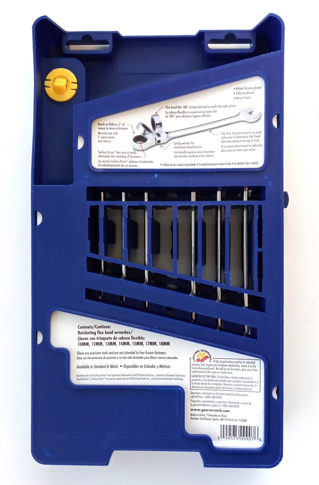 GearWrench 7 Piece Metric Ratcheting Flex Head Wrench Set 10-18mm 789504