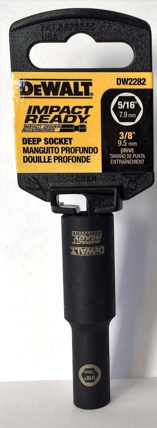 DeWalt 5/16" Impact Ready Deep Socket 3/8 Dr DW2282