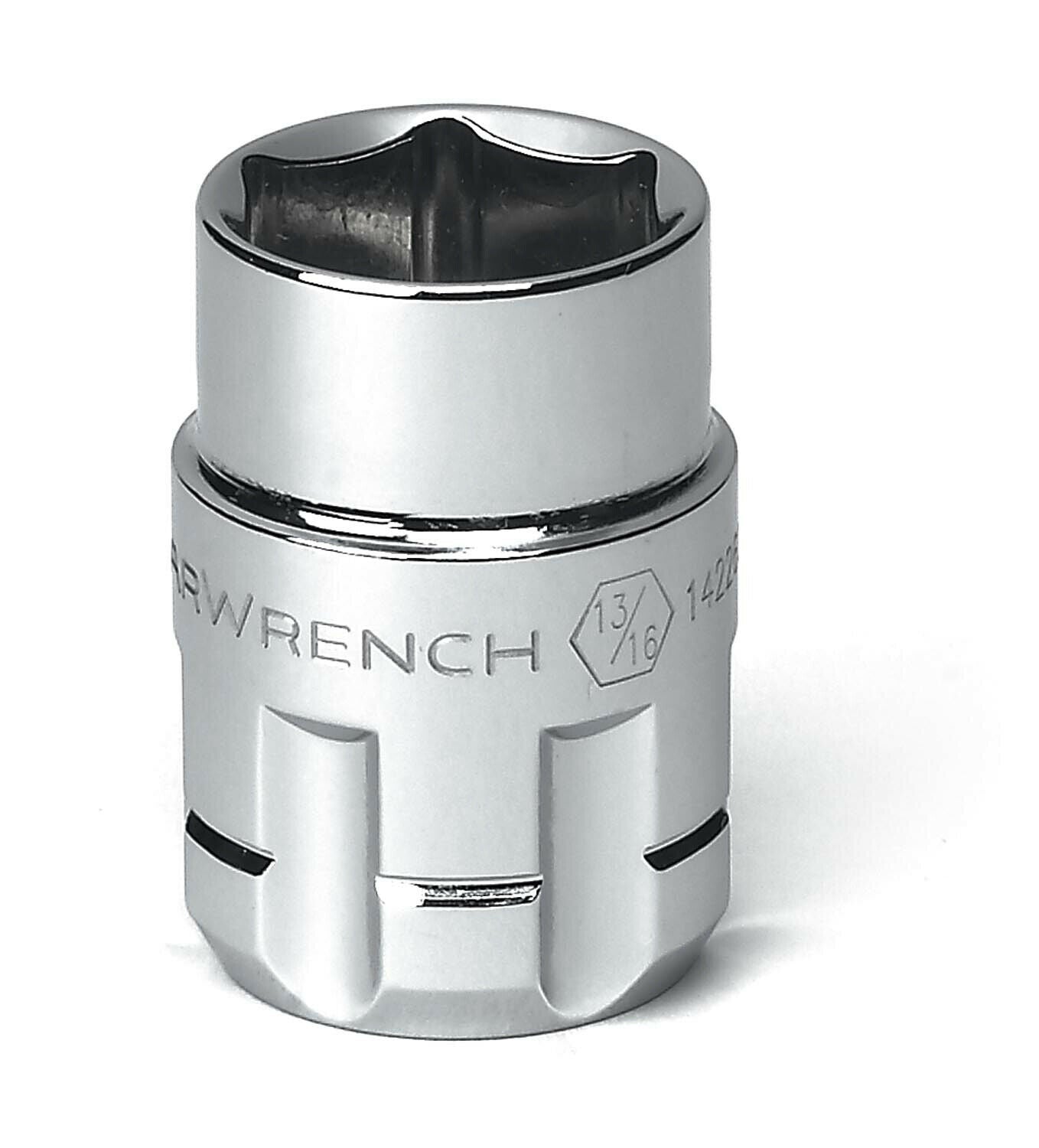Gearwrench 142260GR 1/2" Drive Pass Thru 6 Point Standard SAE Socket 13/16"