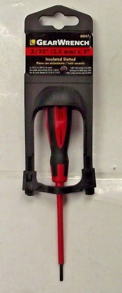 Gearwrench 80047 Insulated Screwdriver 3/32" x 3"  x 5 3/4"
