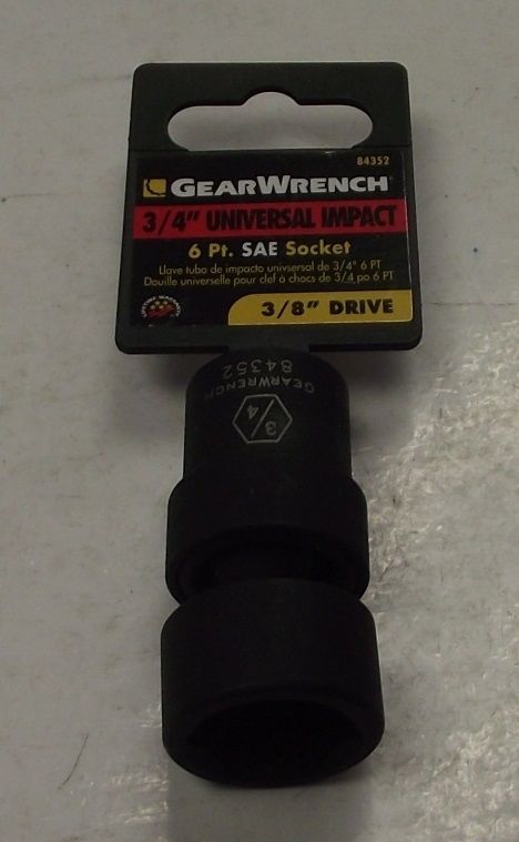 Gearwrench 3/4" Universal Impact Socket 3/8" Drive 6pt 84352