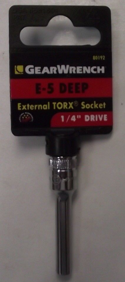 GearWrench 80192 1/4" Drive E-5 External Torx Socket