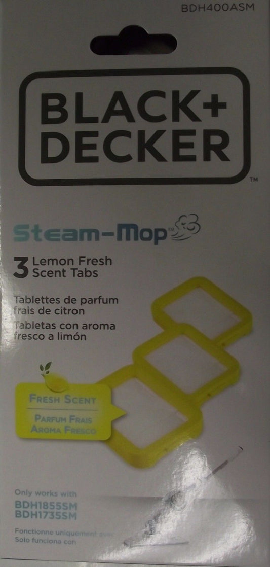 Black & Decker BDH400ASM Steam Mop Lemon Fresh Scent Tabs 1- 3-Pack
