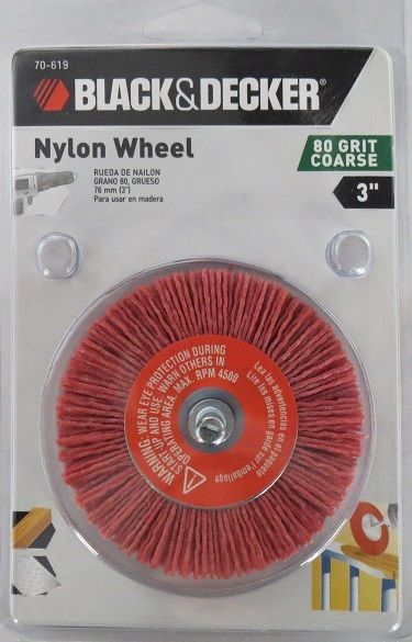 Black & Decker 3" Coarse Grit (#80) Nylon Wheel  70-619