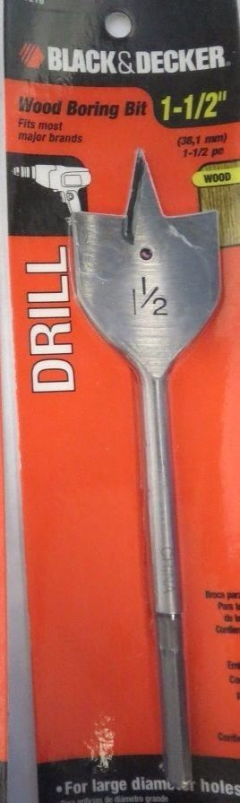 Black & Decker 17216 1-1/2" Wood Boring Spade Bit