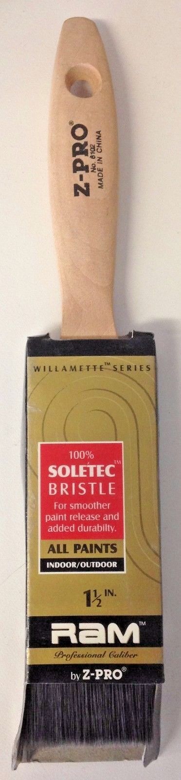 Ram by Z-Pro 1-1/2" Flat Trim Soletec Indoor / Outdoor Paint Brush 6102