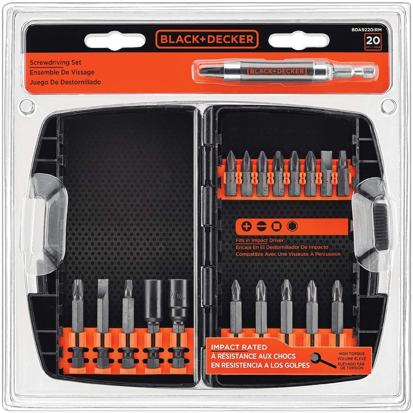 BLACK+DECKER 20-Piece Screwdriving Impact Set BDA9220IRM