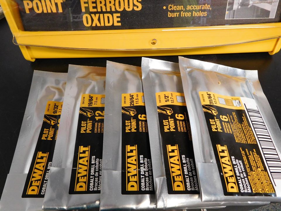 Dewalt Drill Bit Display Case with 270 Cobalt Pilot Point Drill Bits