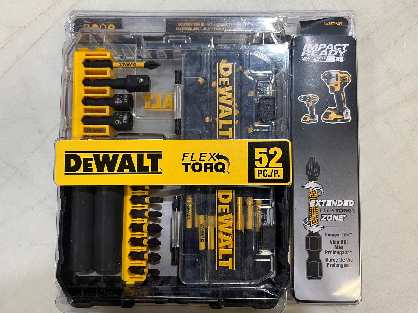 Dewalt 52pc Flex Torq Impact Ready Drill Driver Accesories DWAFT52SET