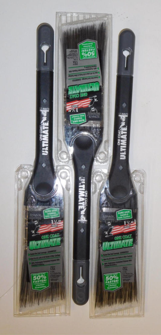 One Coat Ultimate MSO-653-304 Latex, Oil and Other 1-1/2" Angle Paintbrush 3 PCS