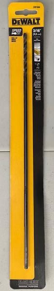 DEWALT DW1604 3/16" x 12" Extended Length Black Oxide Speed Tip Drill Bit