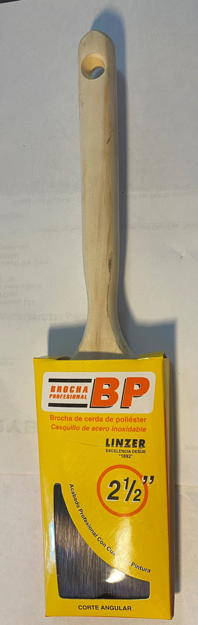 Linzer 21524 2-1/2" Angle Sash Pro Quality Brush Paint Brush